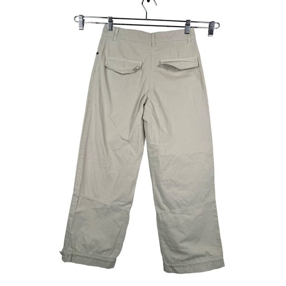 Zara Parachute Pants Light tan baggy cropped barrel sz 0 - Picture 5 of 12